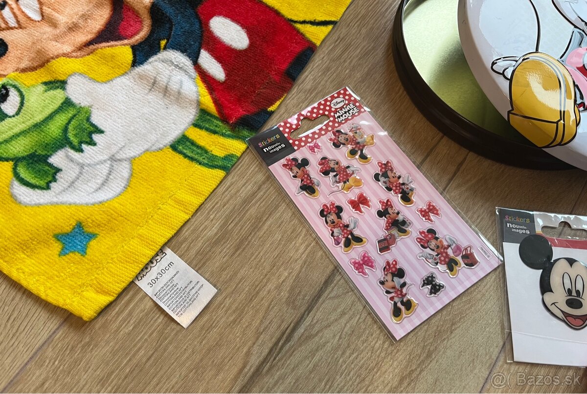 Mickey fľaška so slamkou + uteráčik a nálepky - 2