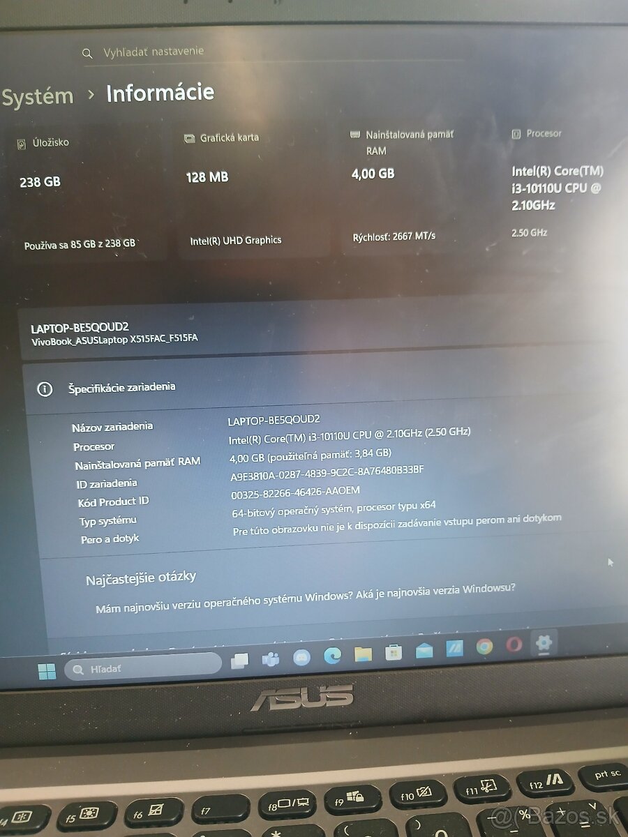 Notebook Asus Laptop 15 - 2