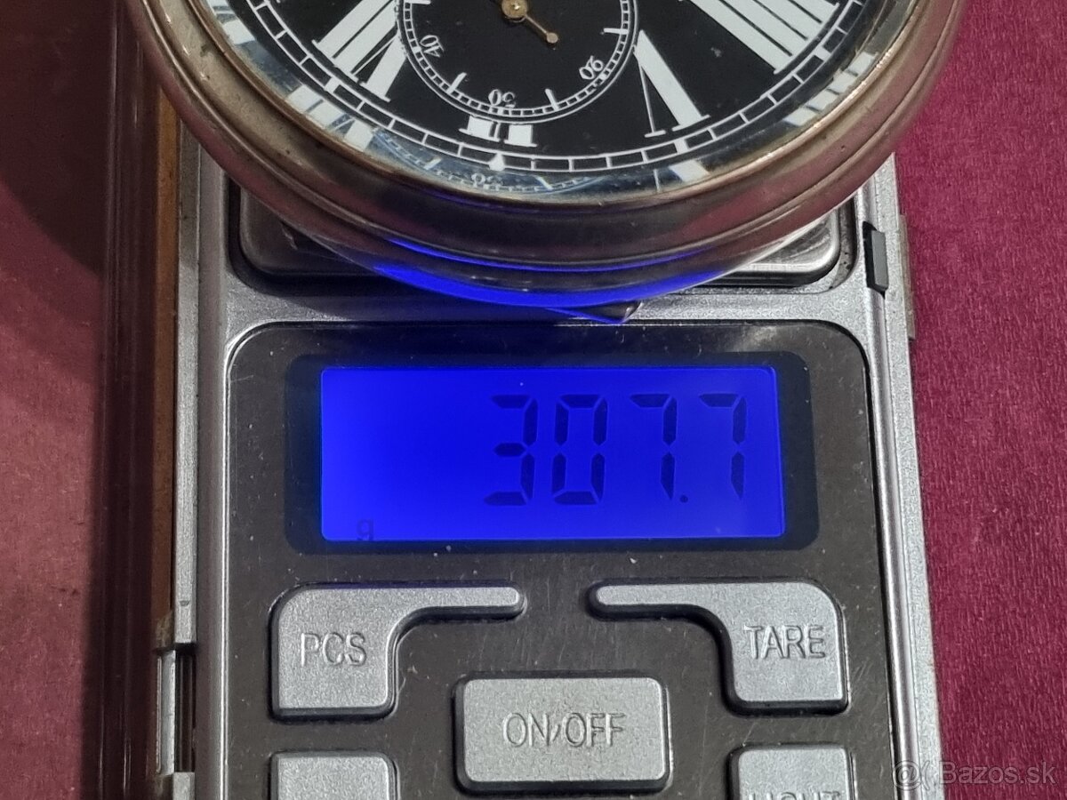 Obrovské vreckové 8 dňové hodinky. - 2