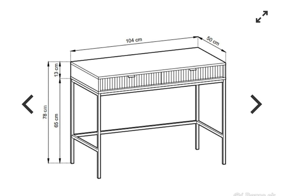Konzolovy stolík +nočné stolíky - 2