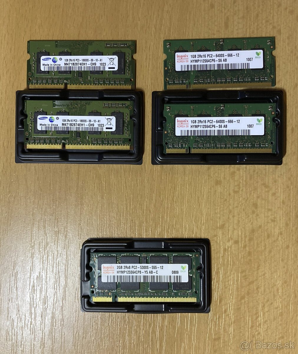 Predam 2GB RAM SODIMM DDR2 a DDR3 do notebooku - 2