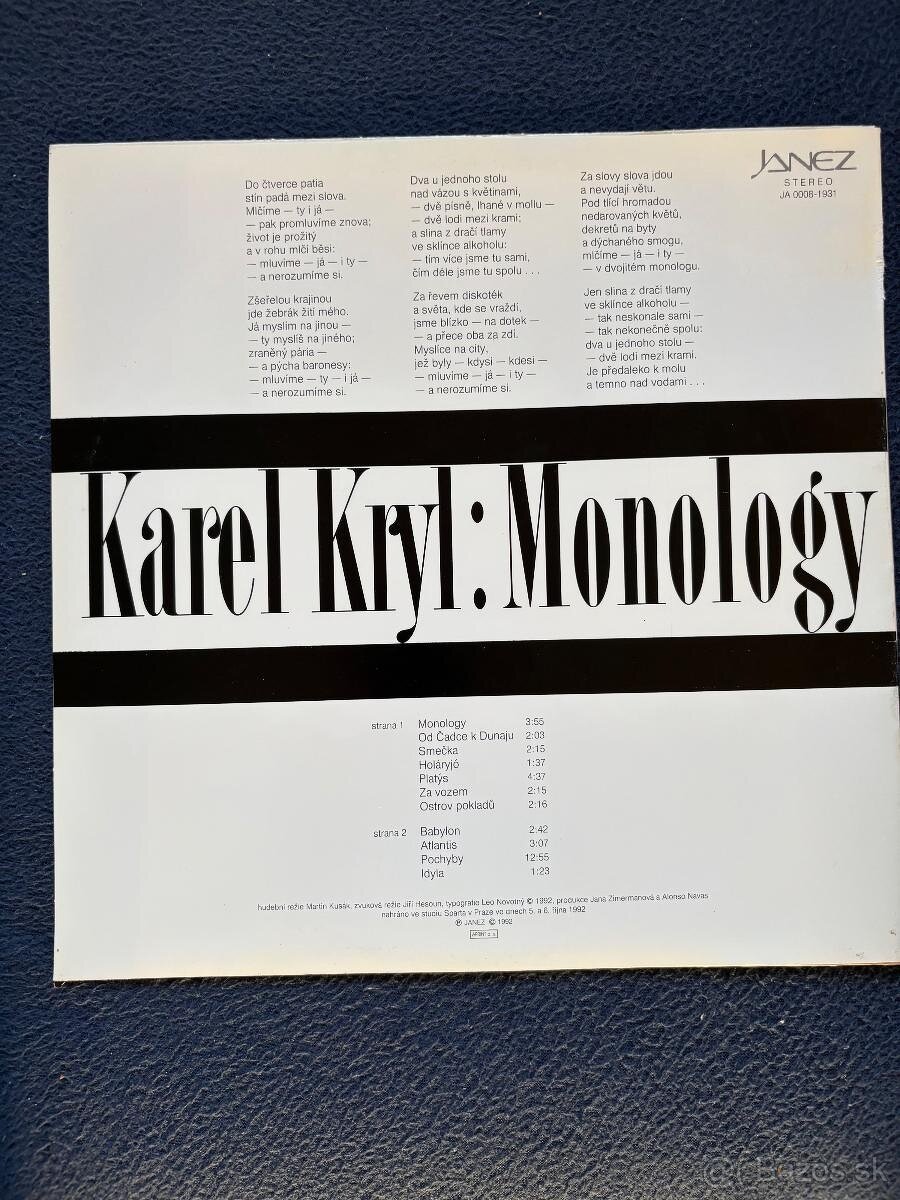LP Karel Kryl Monology - 2