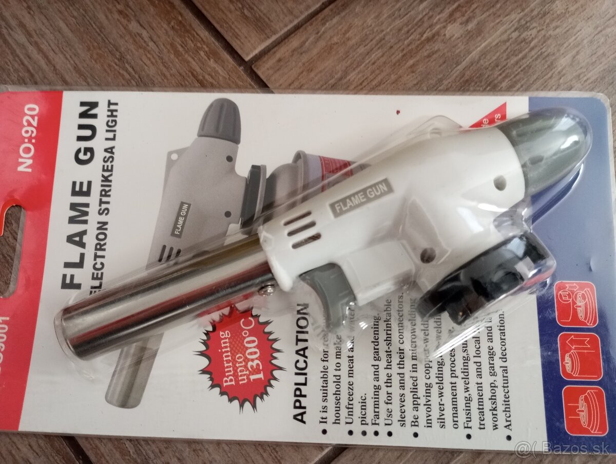 Piezoelektrický plynový horák na butánové kartuše +4 kartuše - 2