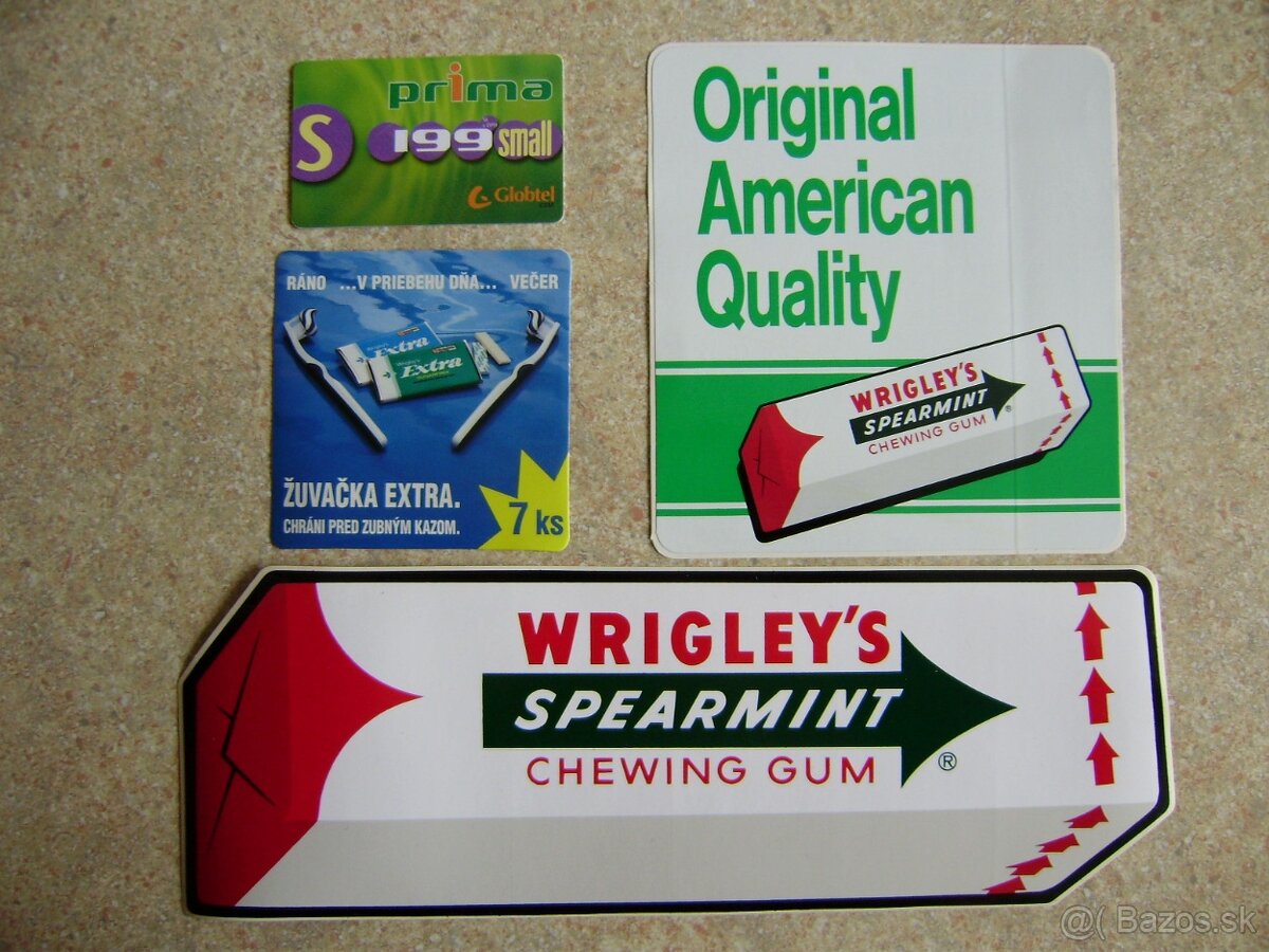 Predám, nálepky, žuvačky Wrigleys Spearmint, Orbit. - 2