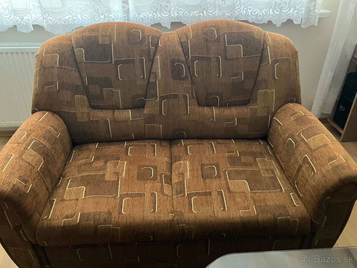 Hnedá sedacia súprava 3 2 1 - 2