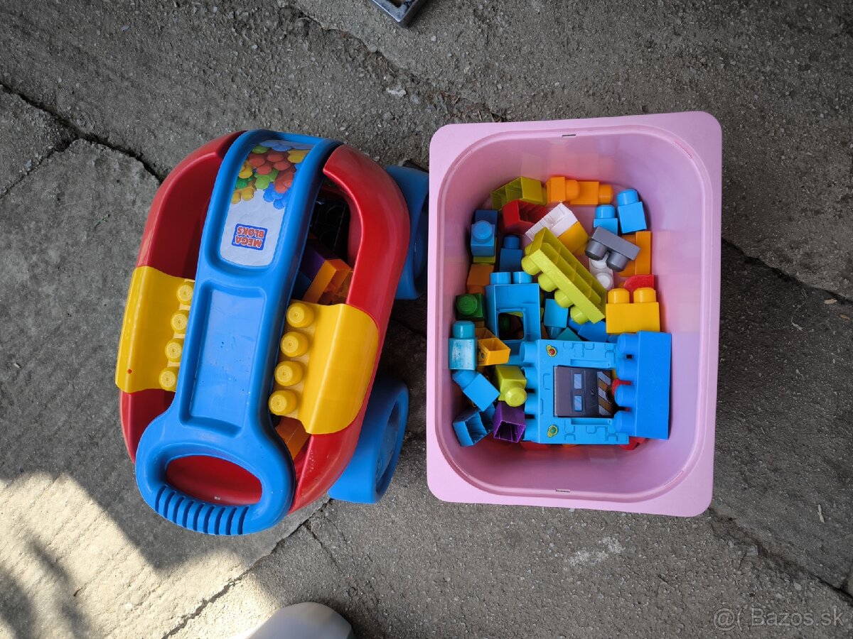 Mega blocks vozík + kocky navyše - 2