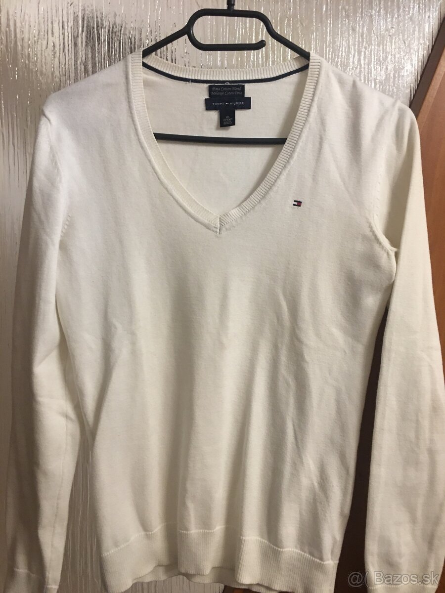 TOMMY HILFIGER originál white damsky svetrik S - 2