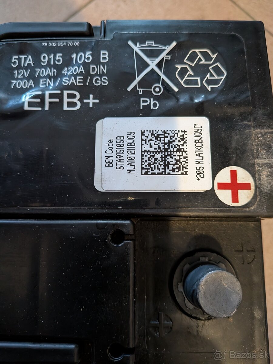 Autobatéria 70ah (štart-stop) - 2