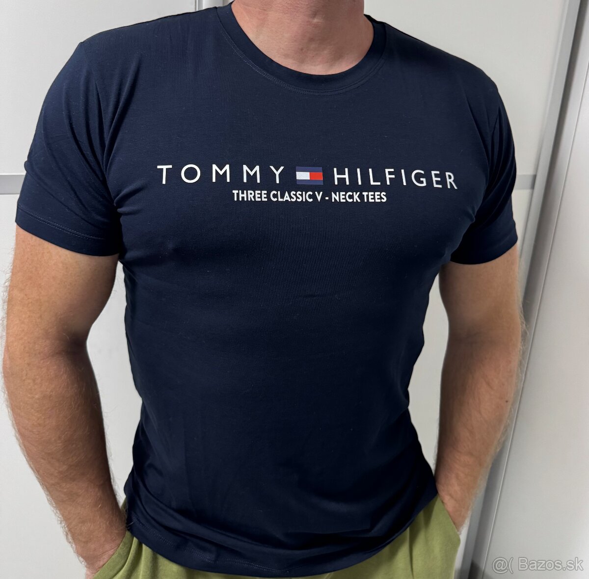 Pánske modré TH tričko XL - 2