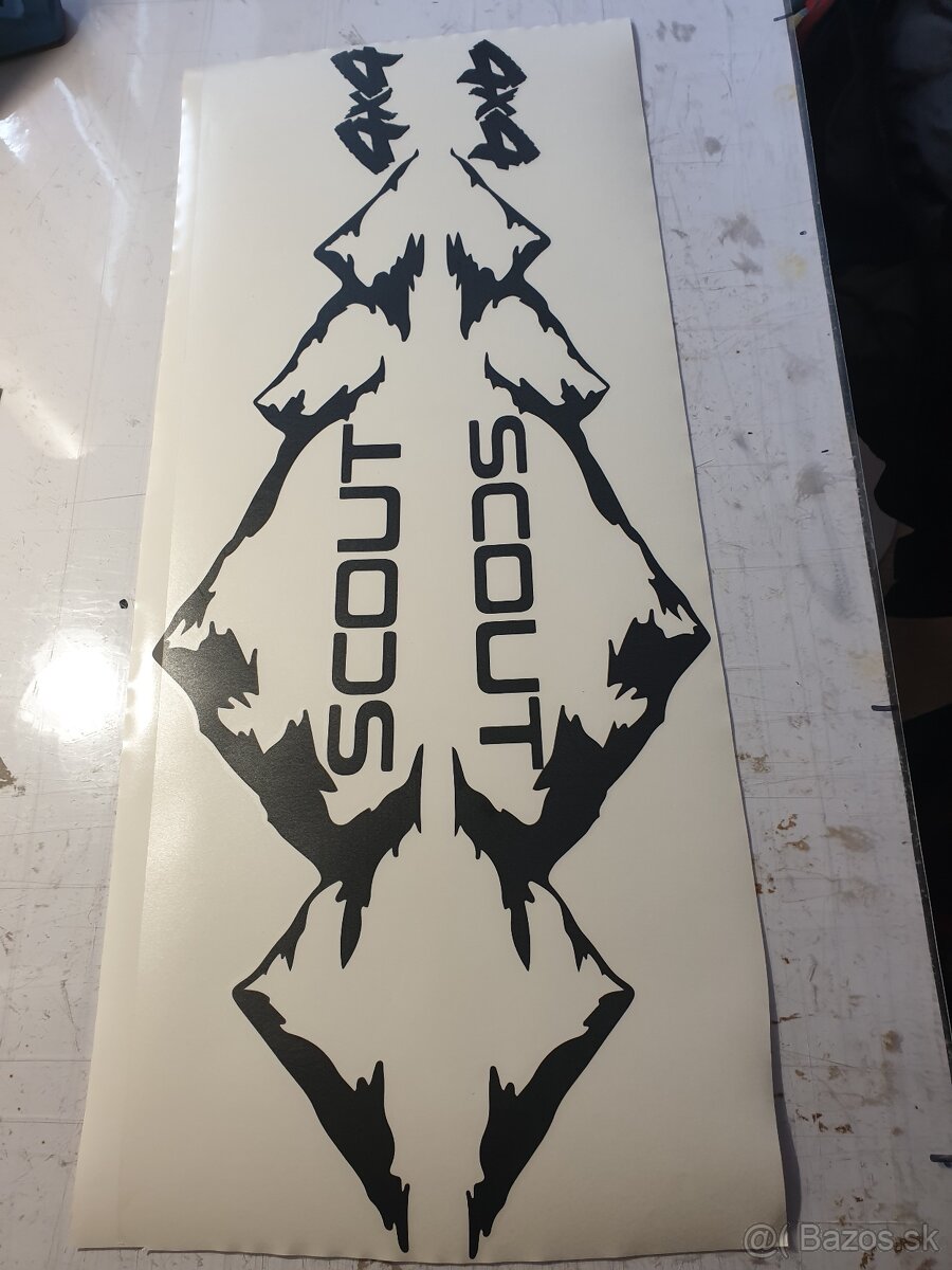 Škoda scout bočné nalepky polepy - 2