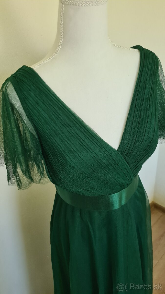 Tmavozelene šaty S - 2