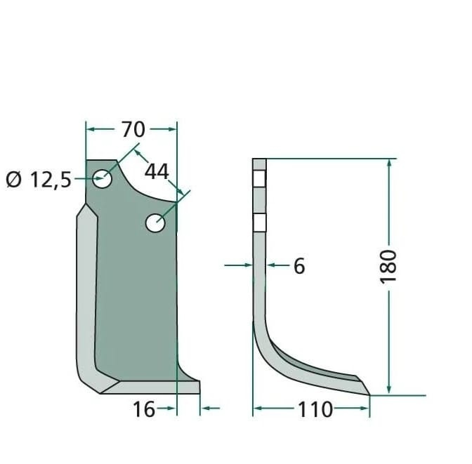 Maschio nože na rotavator - 2