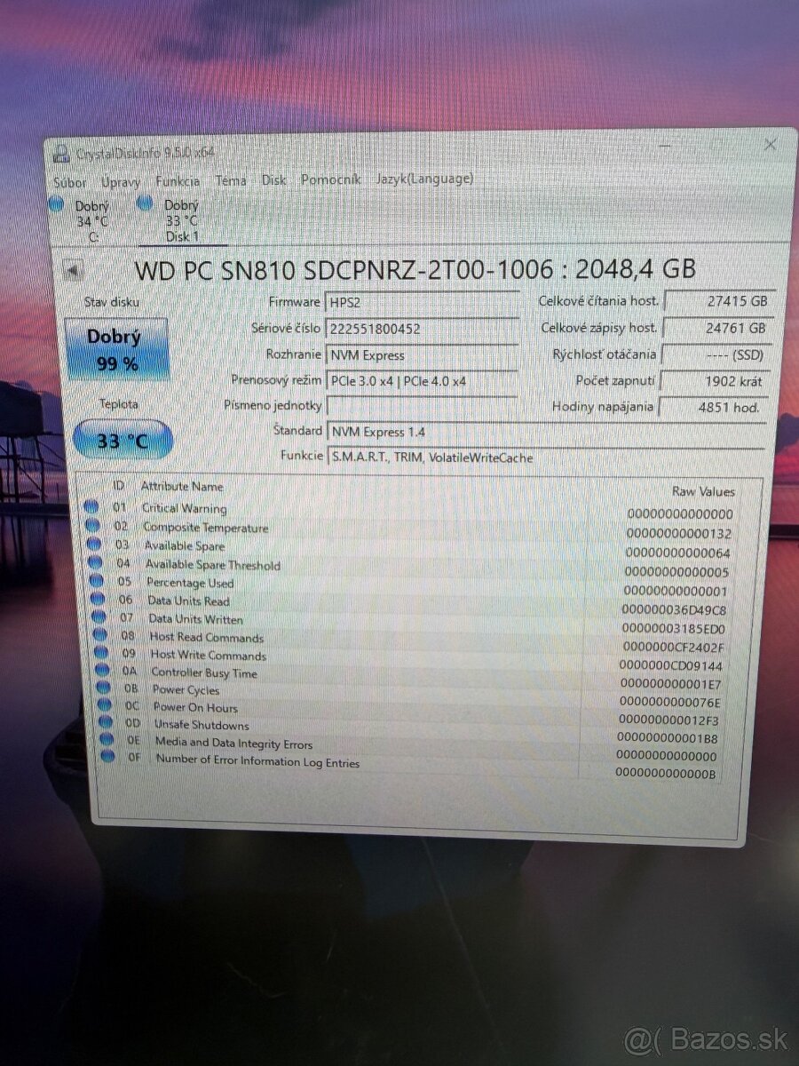 SSD disk WD Black SN8100 2TB NVMe - 2