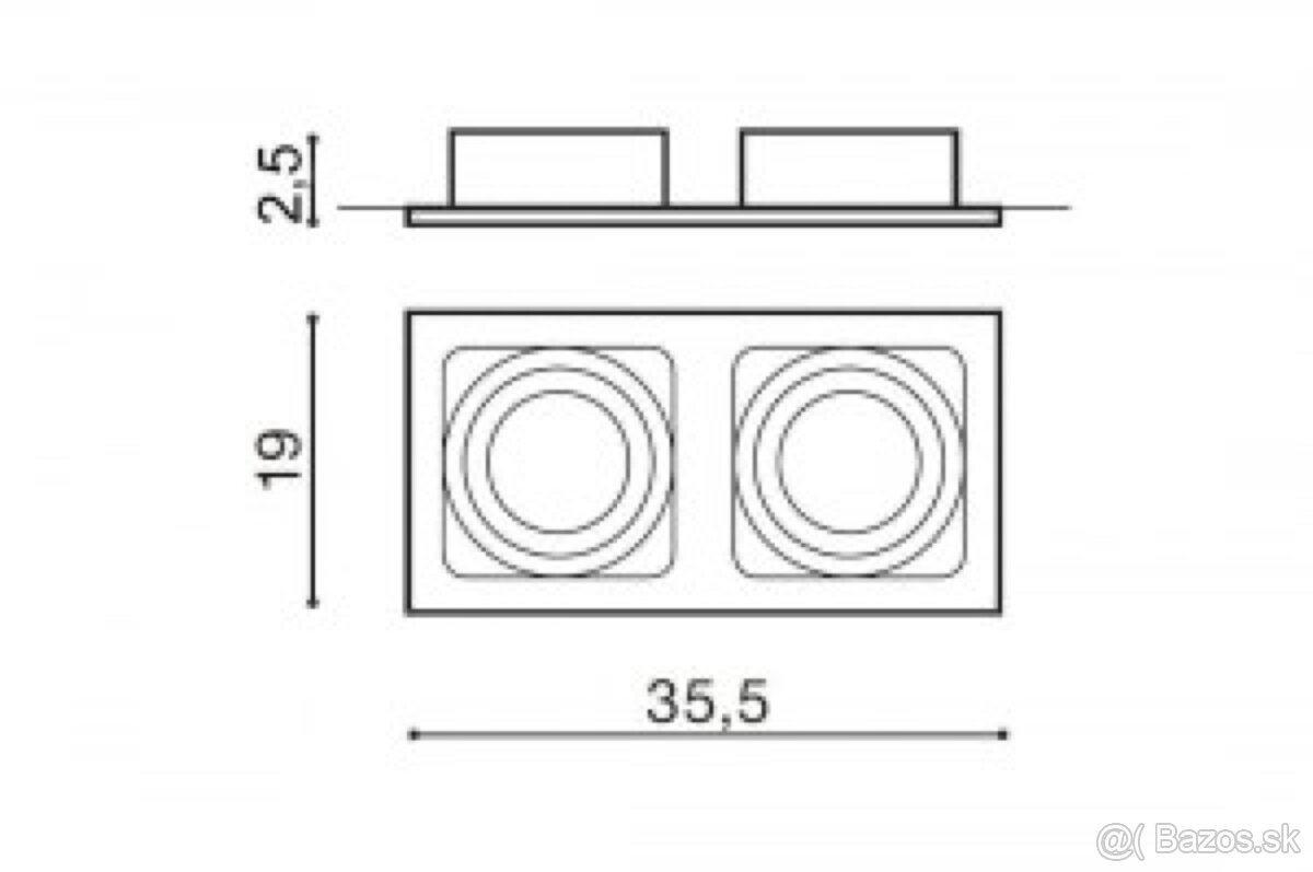 Bodové svietidlo zápustné AZzardo Sisto 2 Aluminium - 2