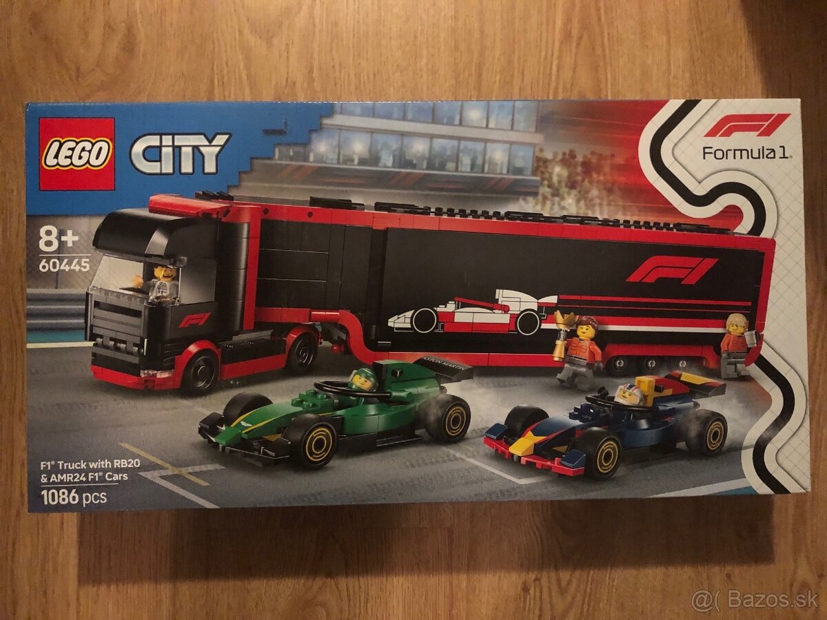 Nové Lego City 60445 Kamión F1 s autami RB20 a AMR24 F1 - 2
