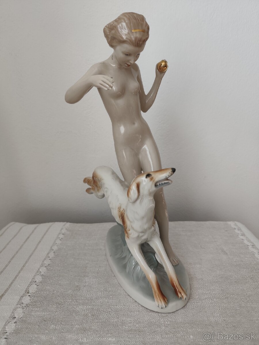 Royal dux Diana akt žena porcelánová soška - 2