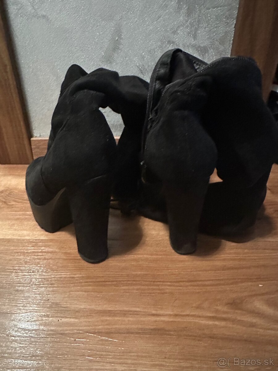 Čižmy na opatku a platforme - 2