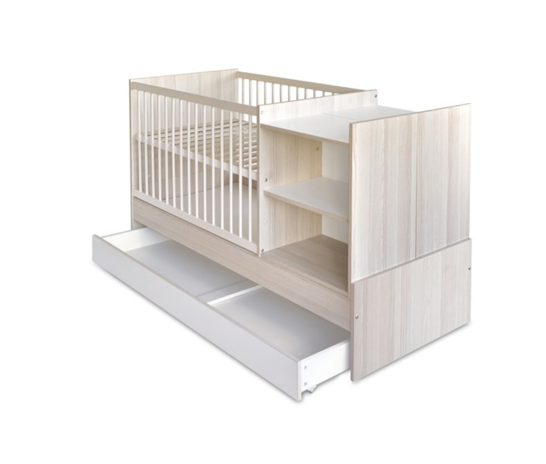 Detská postieľka s prebalovacim pultom - 2