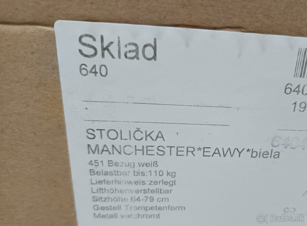 Barová stolička biela - 2