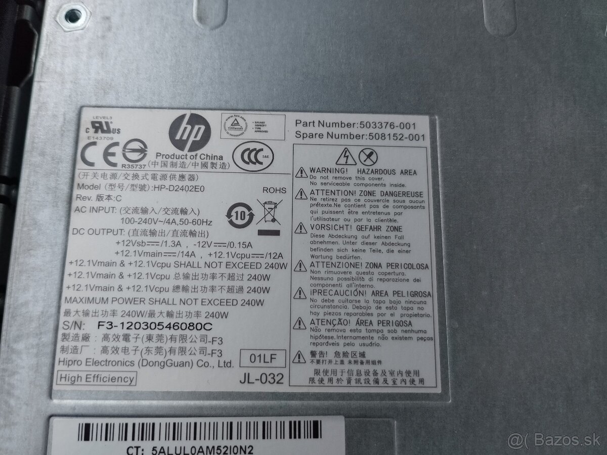 PC bez HDD a RAM s nefunkcnym zdrojom - 2
