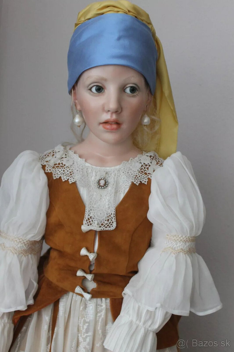 PORCELÁNOVÁ BÁBIKA od HILDEGARD GÜNZEL Dievča s perlovou náu - 2