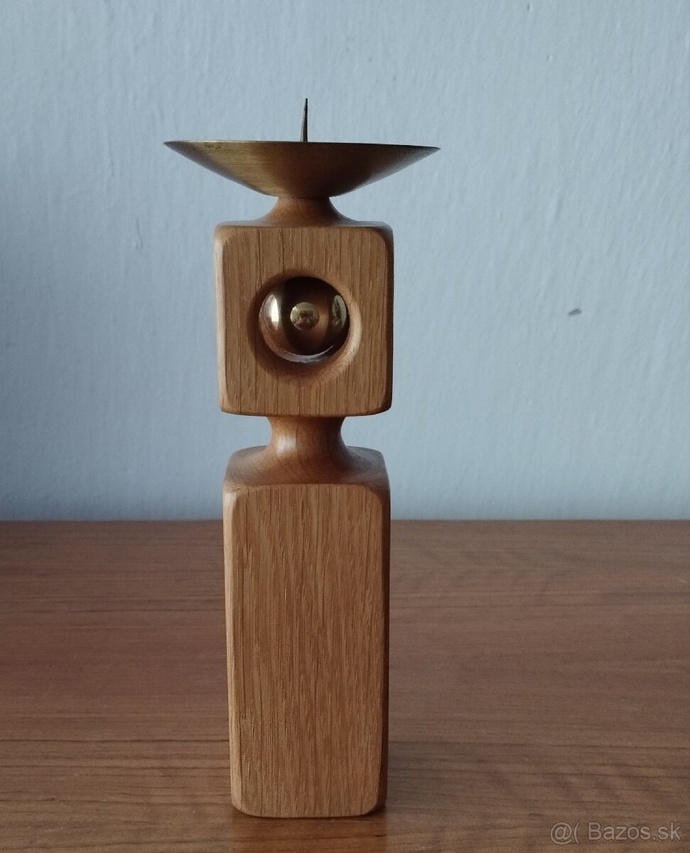 Dizajnový drevený svietnik - 2