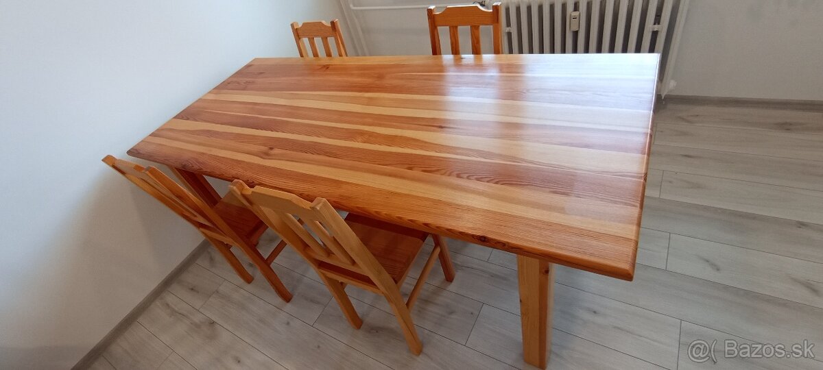 Stôl a stoličky borovica - 2