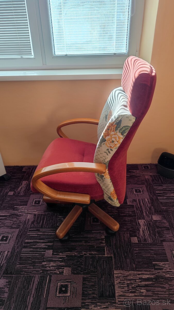 ✅ Kancelárske kreslo červené otočné - 2