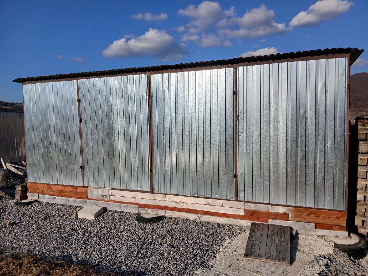 Plechová garáž 6x5m - 2