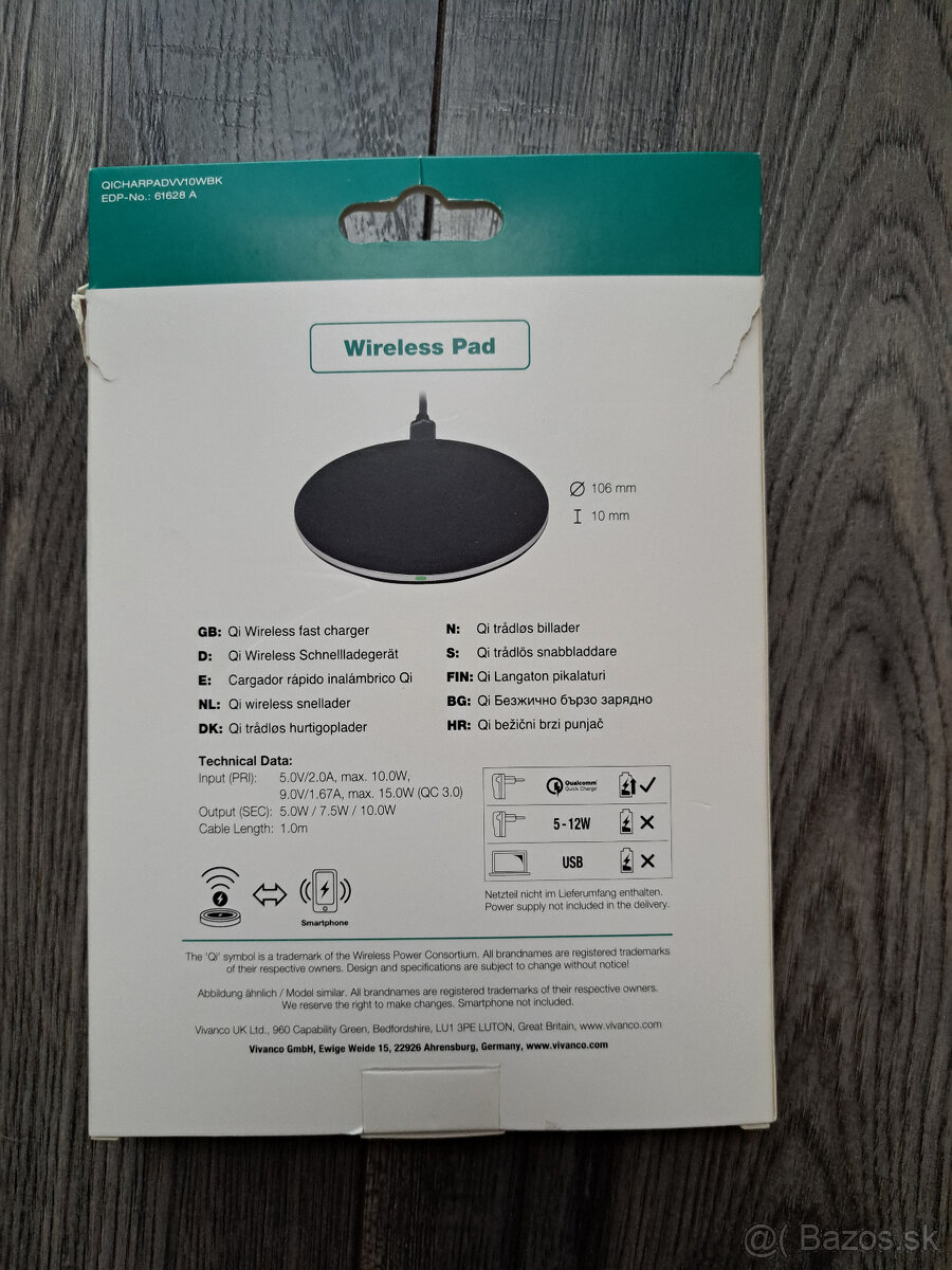 Vivanco Wireless Fast Charger (Qi) - bezdrôtová nabíjačka - 2