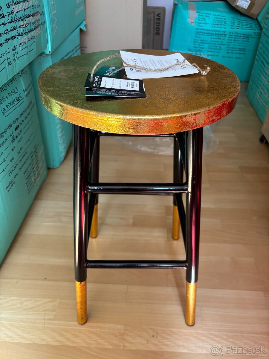 Barovy stolcek zlato cierny - 2