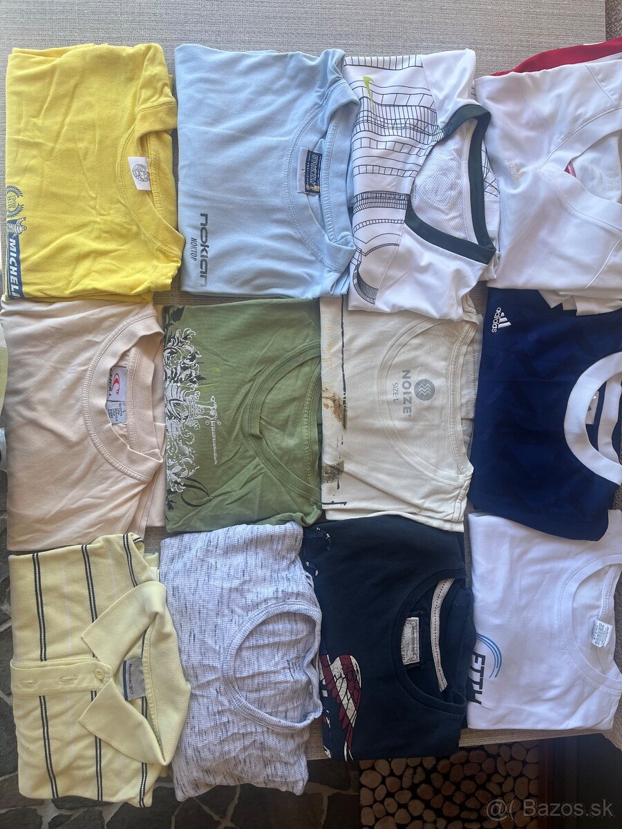 Pánske tričká krátky rukáv L - balík 12 kusov - 2