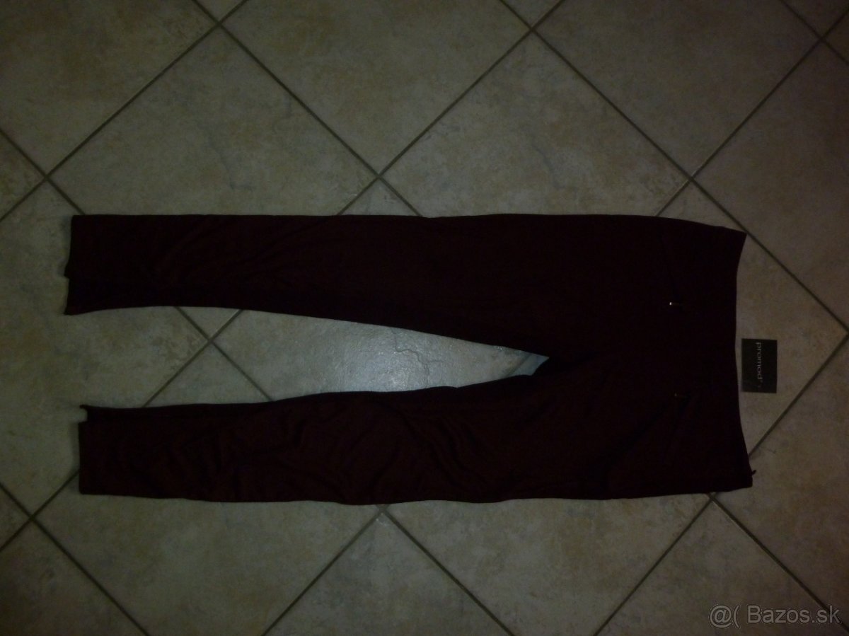 Legíny NOVÉ so zipsami bobuľová farba, zn. PROMOD - 2