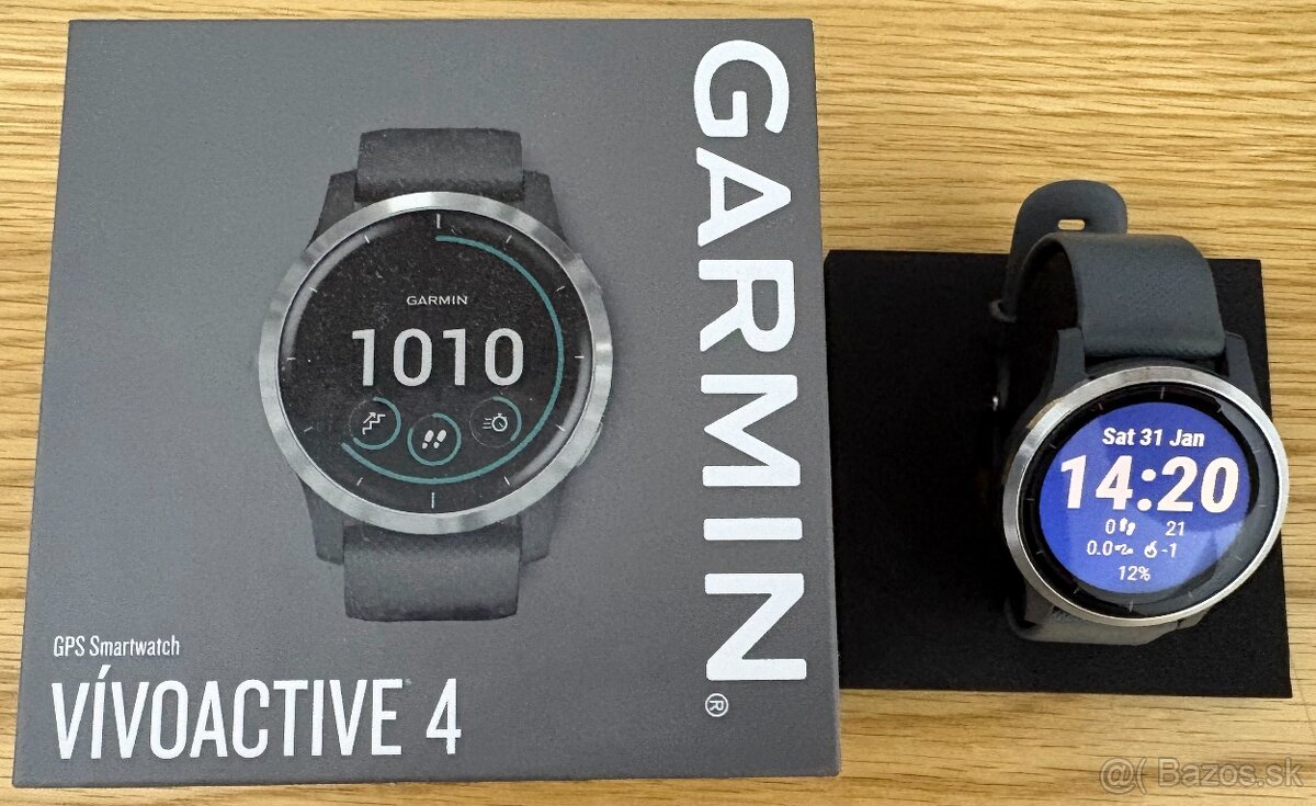 Garmin Vivoactive 4 Silver Grey – výborný stav - 2