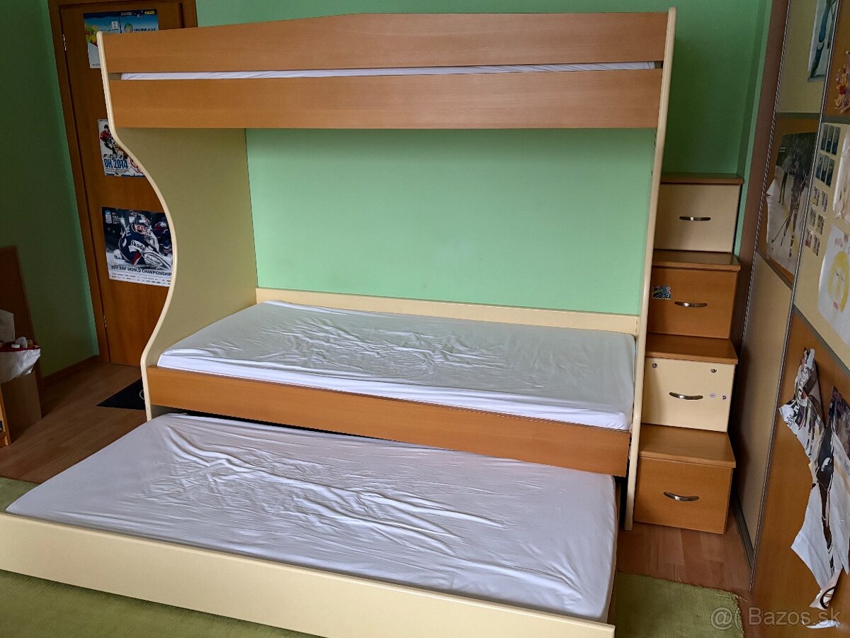 3-lozkova poschodova postel - 2