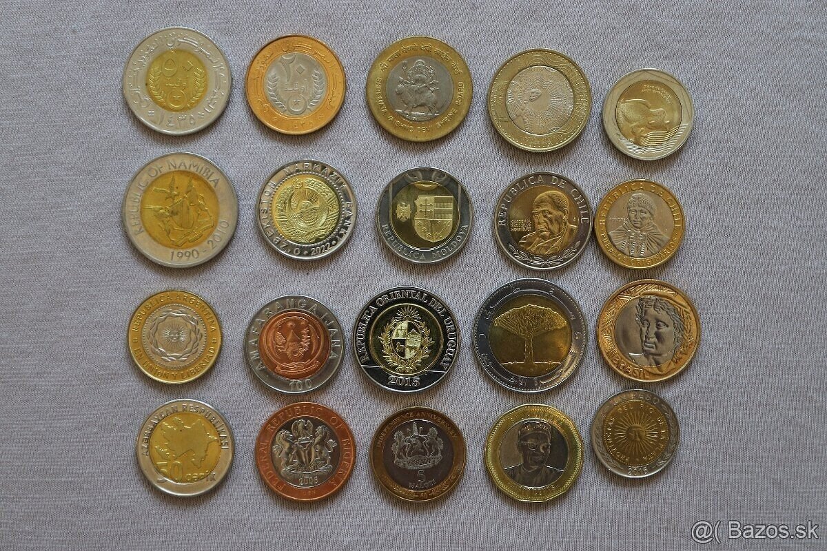 Unc mince bimetalické (20 ks) - 2