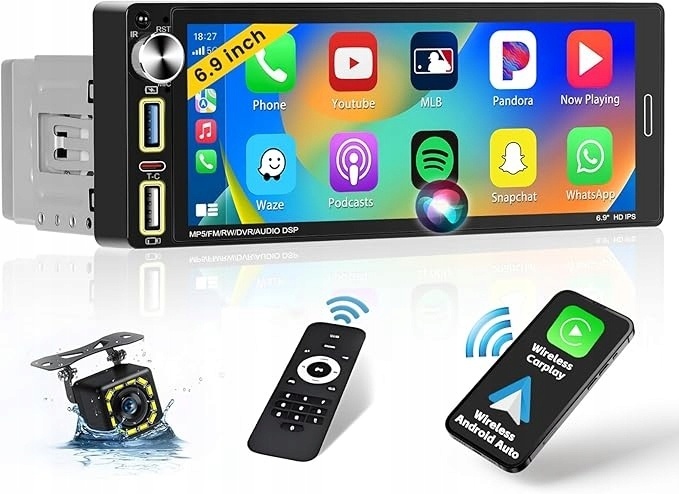 Predám nové autorádio Hodozzy RDS 1DIN – CarPlay / Android A - 2