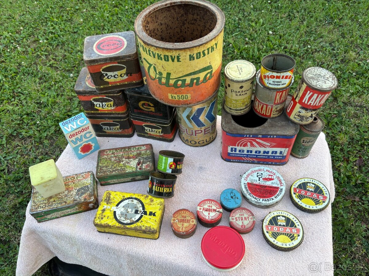 Retro stare plechove krabicky - 2