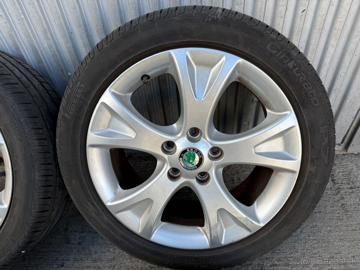 17" Elektrony SKODA 5x112 so zimnymi pneu 205/50 R17 - 2