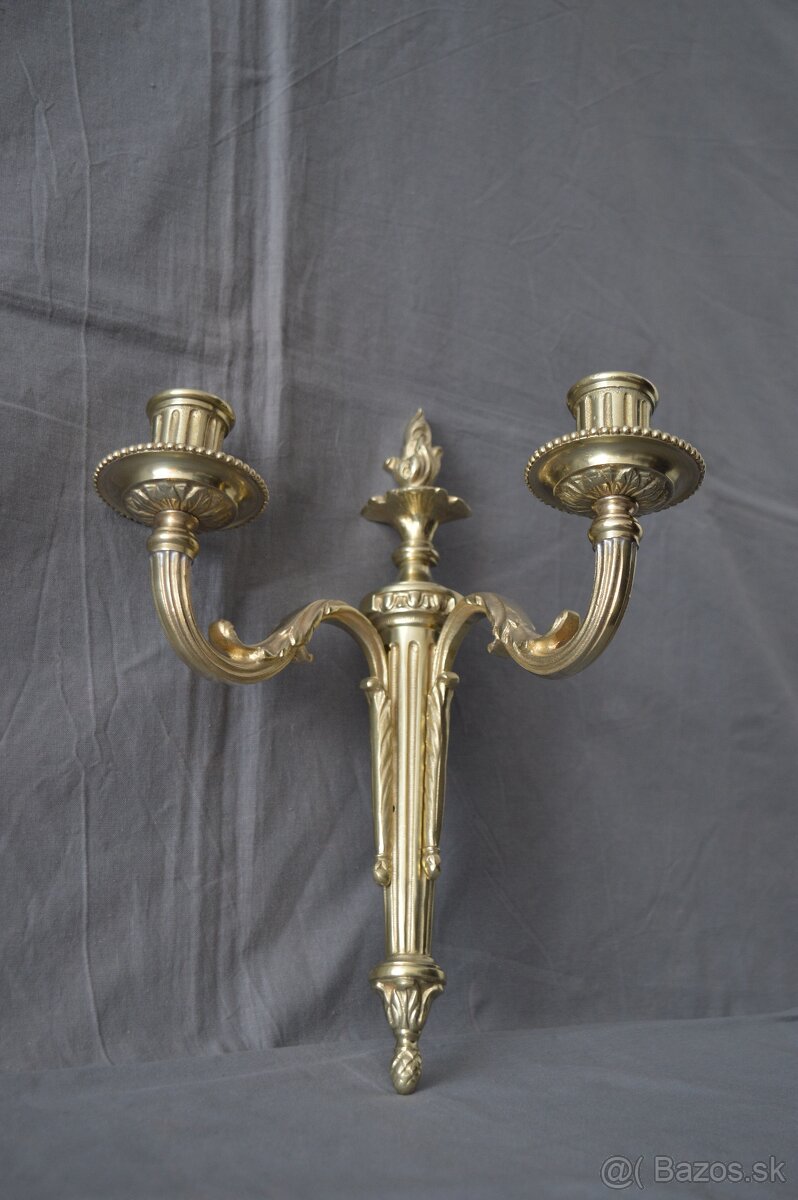 Mosadzné nástenné svietniky - 2