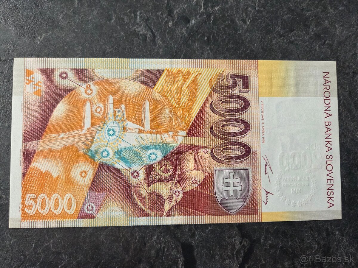 5000 Sk 1995 A bimilénium, stav N (UNC) - 2