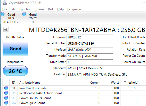 SSD 256 GB - 2
