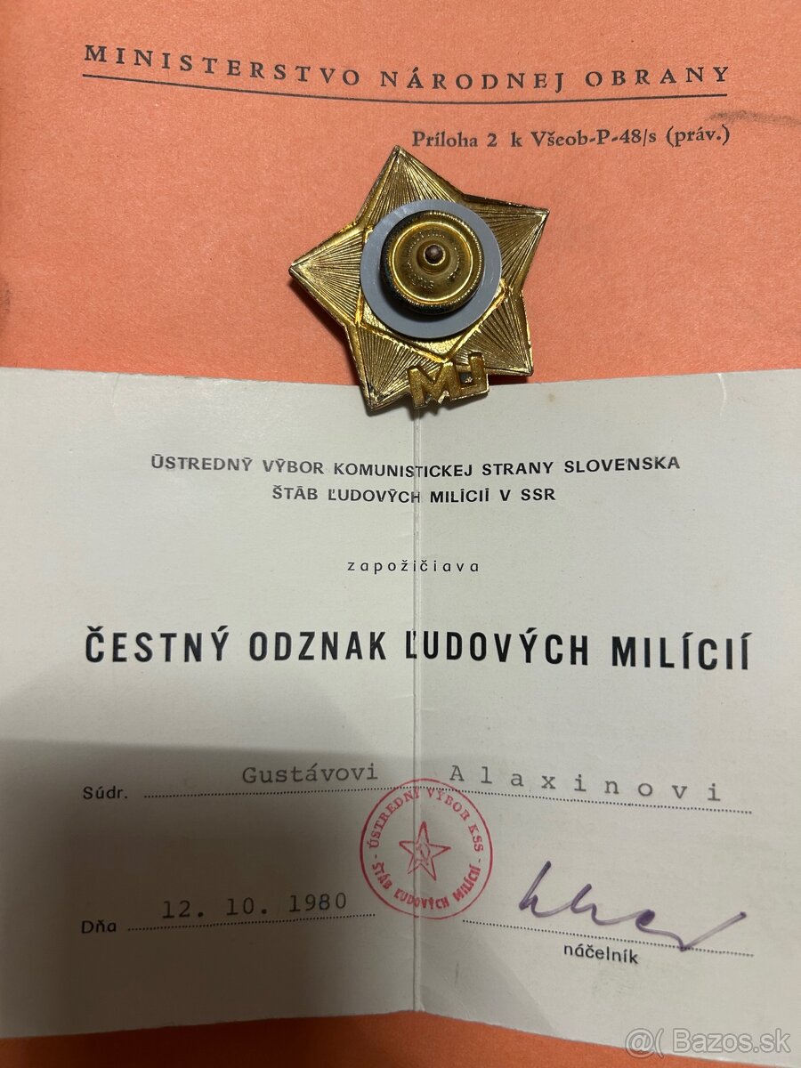 Odznaky Ľudové milície - 2