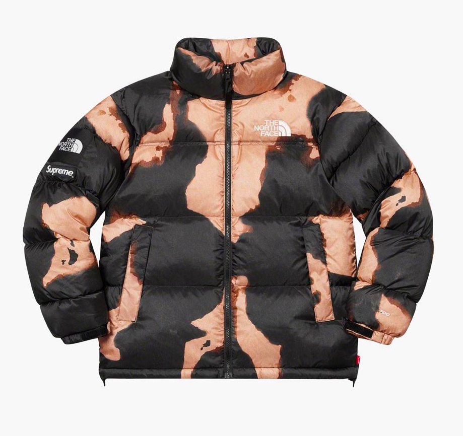 Supreme The North Face Bleached Denim Print Nuptse Jacket - 2