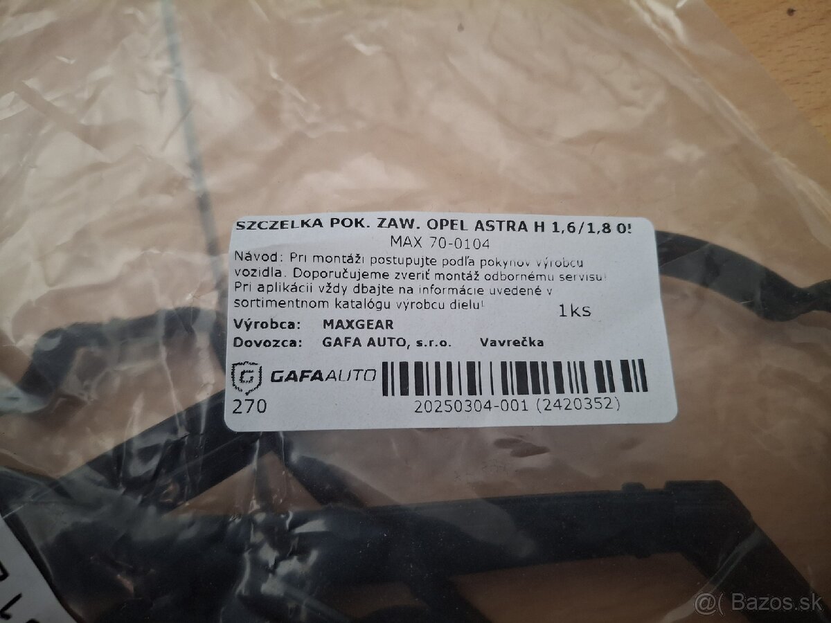 Predám tesnenie veka ventilov Opel Astra - 2