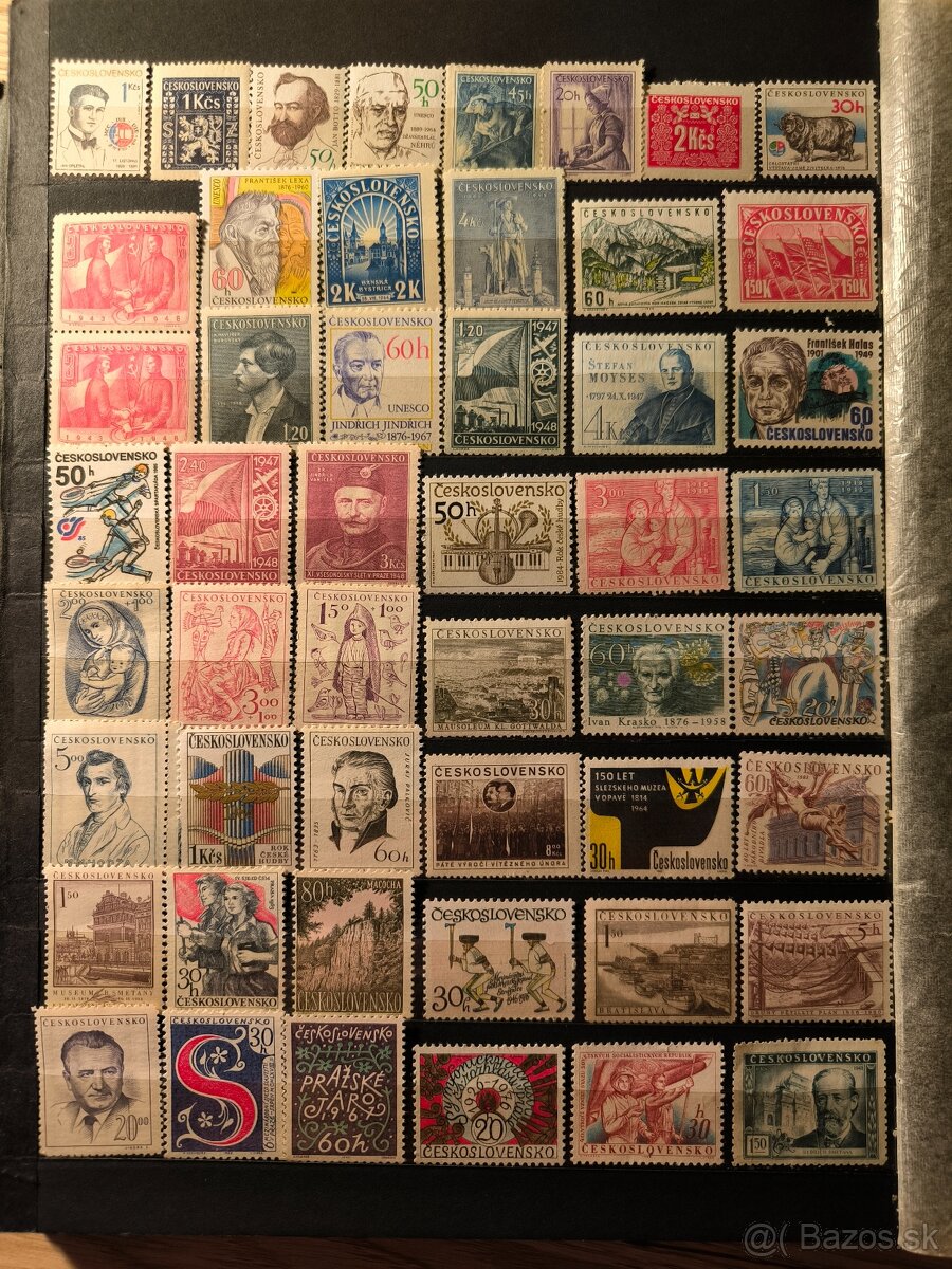 Poštové známky Československo - 250ks čisté - 2