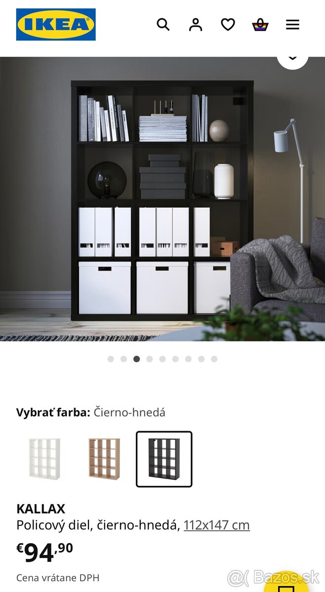 Knižnica - Policový diel Kallax, - 2