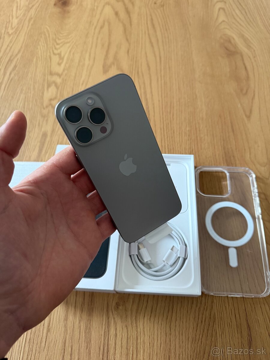 iPhone 15 Pro Max 256 gb Natural Titanium -nepoužitý, záruka - 2