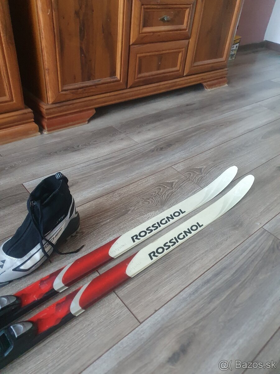 Predam bezkovy set,ROSSIGNOL,166 cm,NNN,c.38,supiny - 2