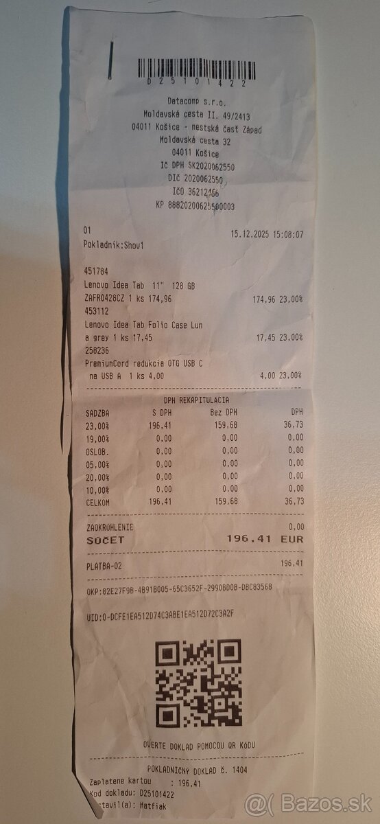 Predám tablet Lenovo - 2